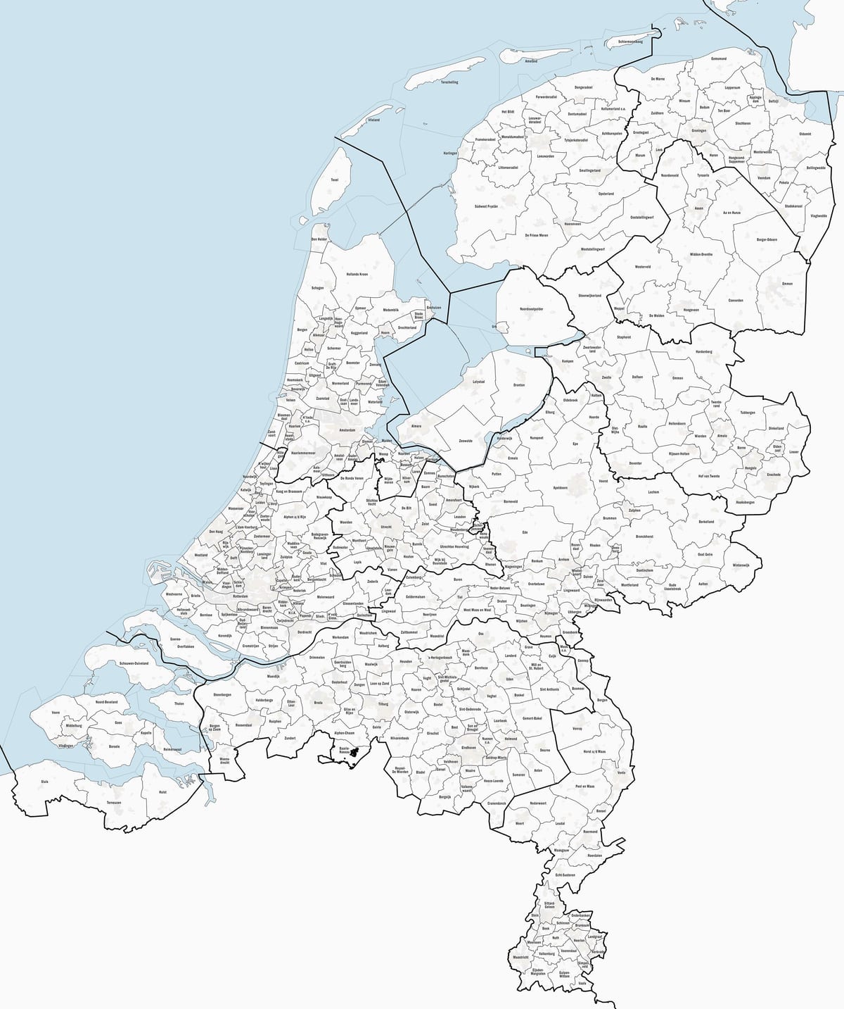 Holanda municipios mapa