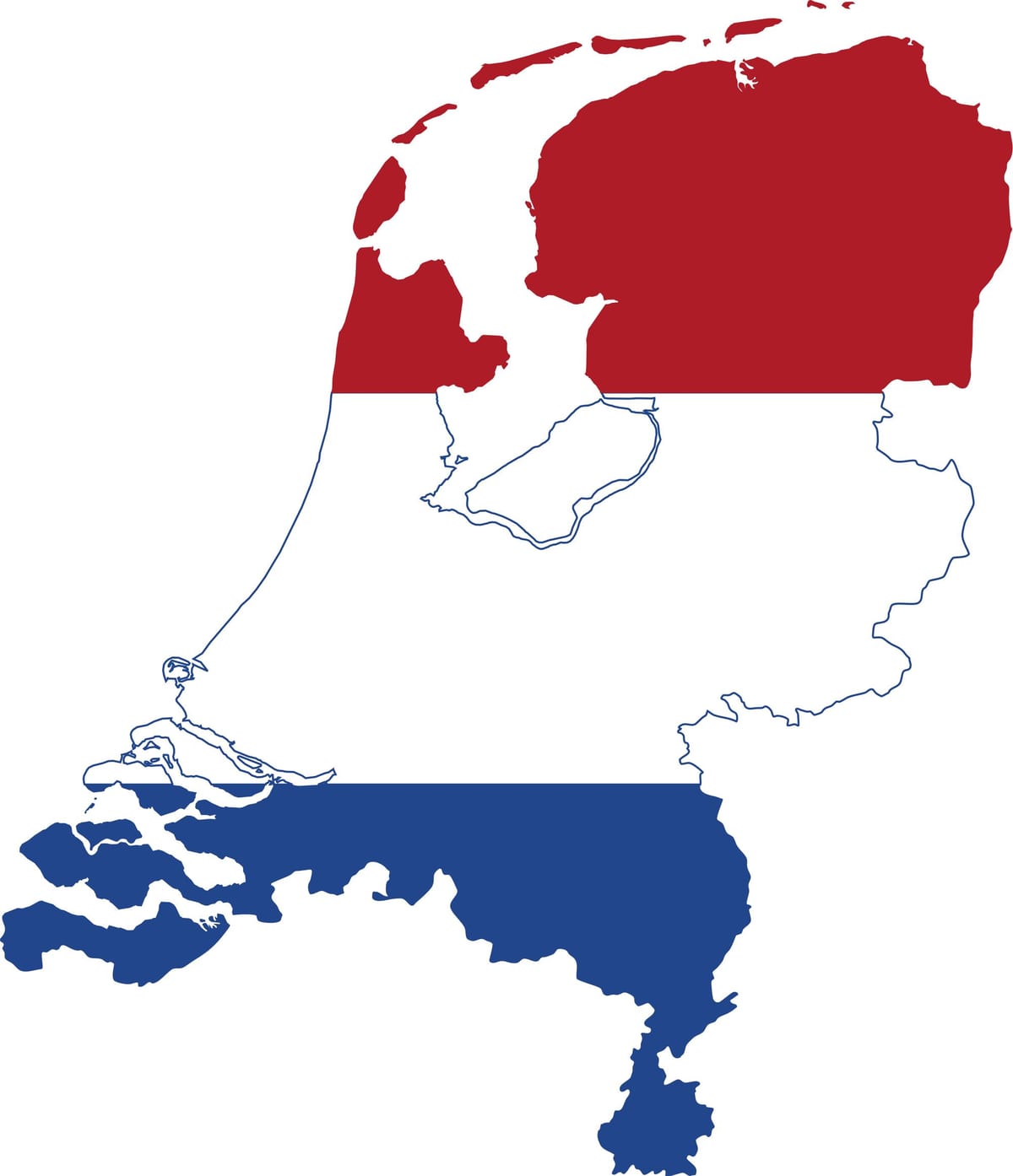 Países bajos bandera mapa