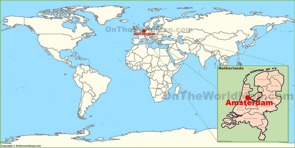 Países bajos en el mapa del mundo