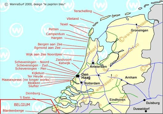 Holanda playa mapa
