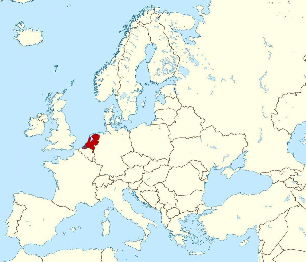 mapa de Europa países Bajos