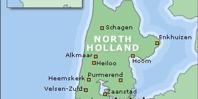 Mapa del norte de Holanda