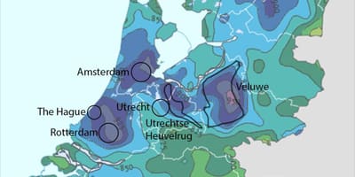 Países bajos lluvia mapa