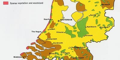 Mapa de los países Bajos en los bosques