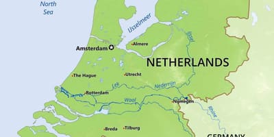 Holanda geografía mapa
