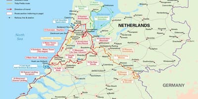 Países bajos ciclo mapa de rutas