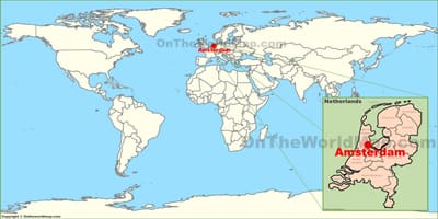 Países bajos en el mapa del mundo