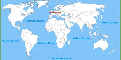 Países bajos en el mapa del mundo